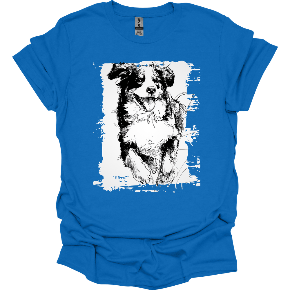 Bernese Mountain Dog - Running Dog T-Shirt - Royal