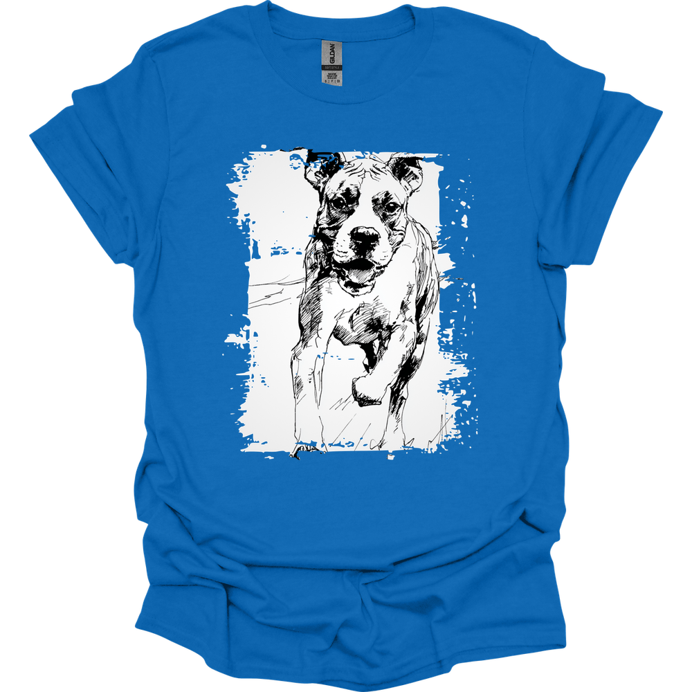 Boxer - Running Dog T-Shirt - Royal