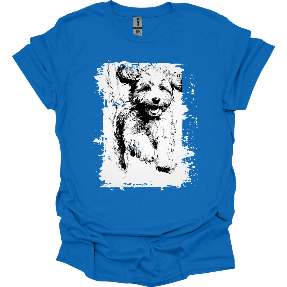 Cavapoo - Running Dog T-Shirt - Royal