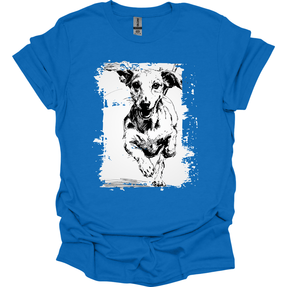 Dachshund - Running Dog T-Shirt - Royal
