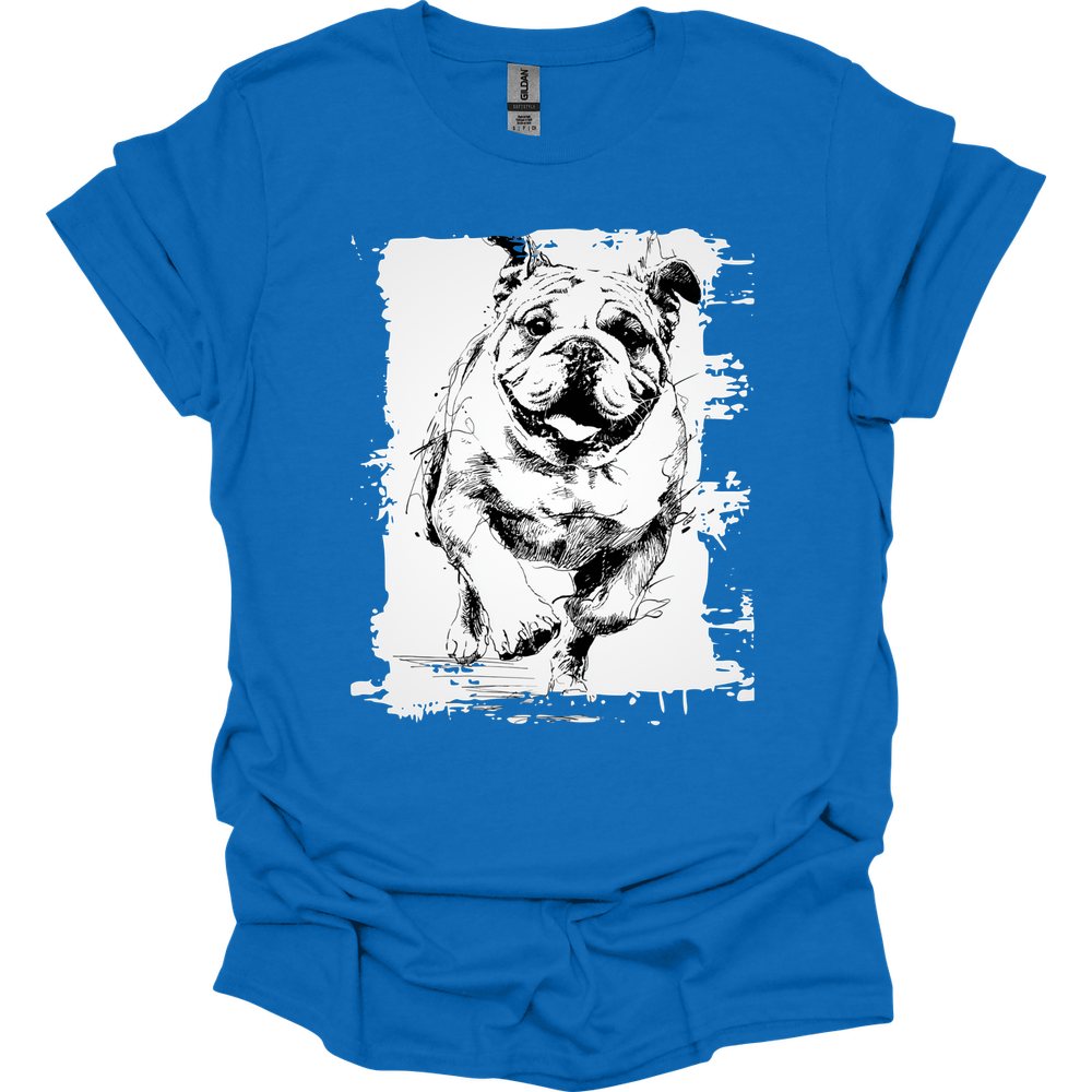 Bulldog - Running Dog T-Shirt - Royal