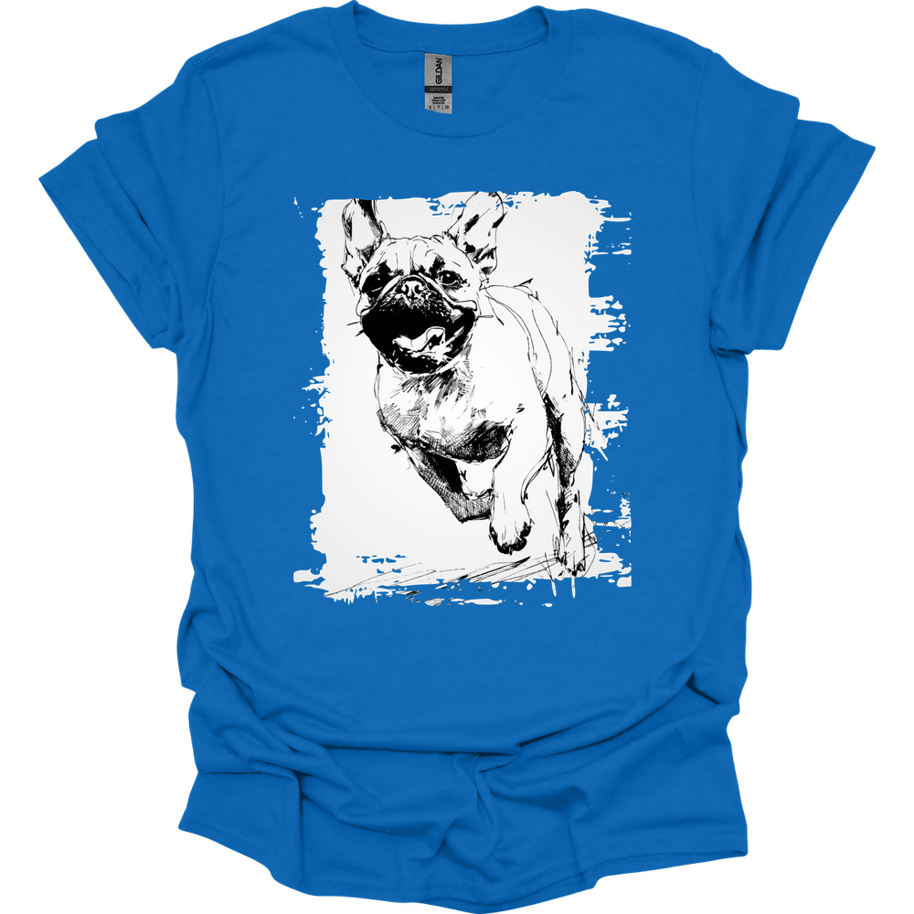 Pug - Running Dog T-Shirt - Royal