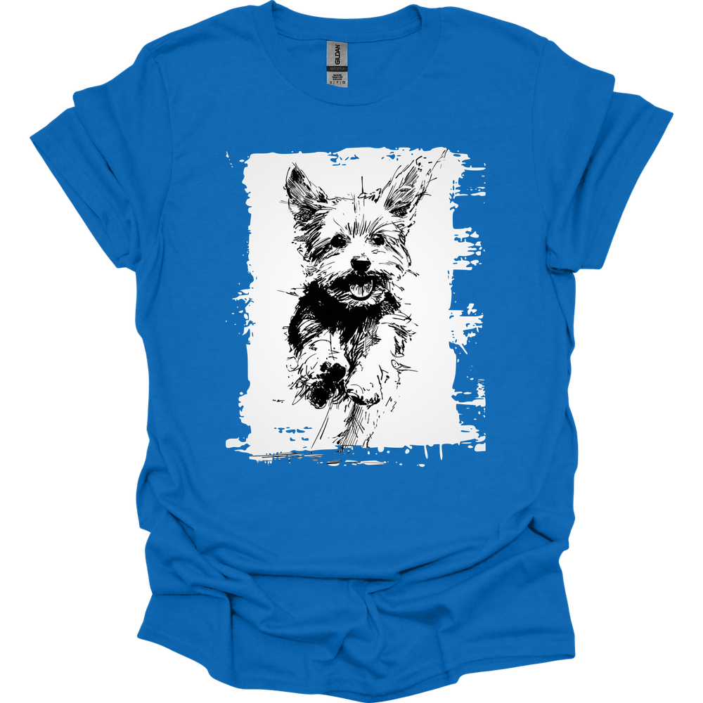 Yorkshire Terrier - Running Dog T-Shirt - Royal