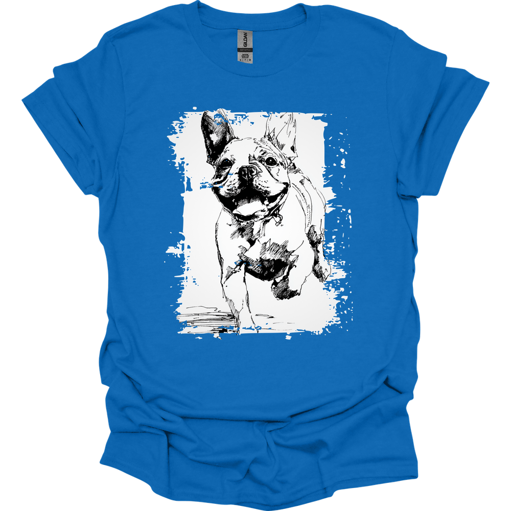 French Bulldog - Running Dog T-Shirt - Royal