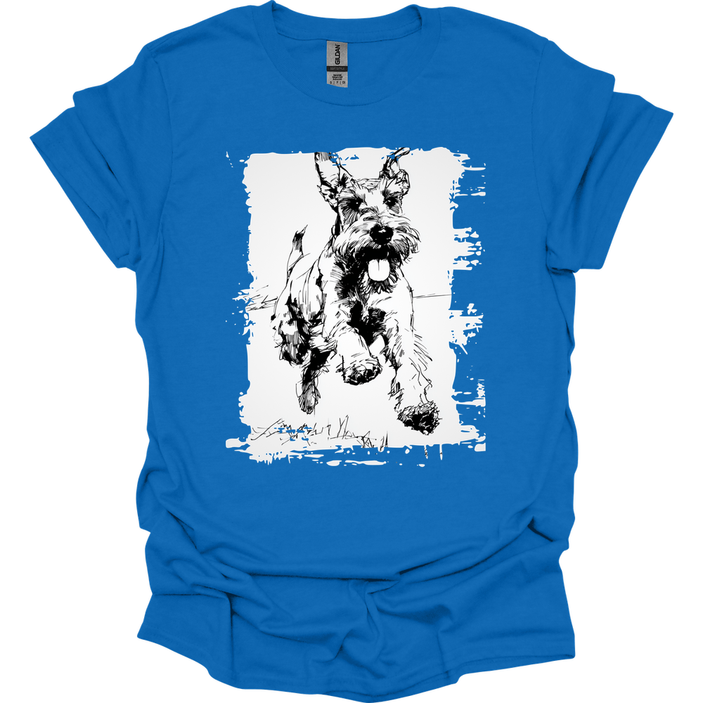 Giant Schnauzer - Running Dog T-Shirt - Royal