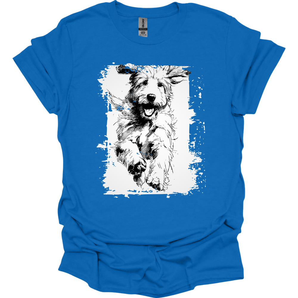 Golden Doodle - Running Dog T-Shirt - Royal