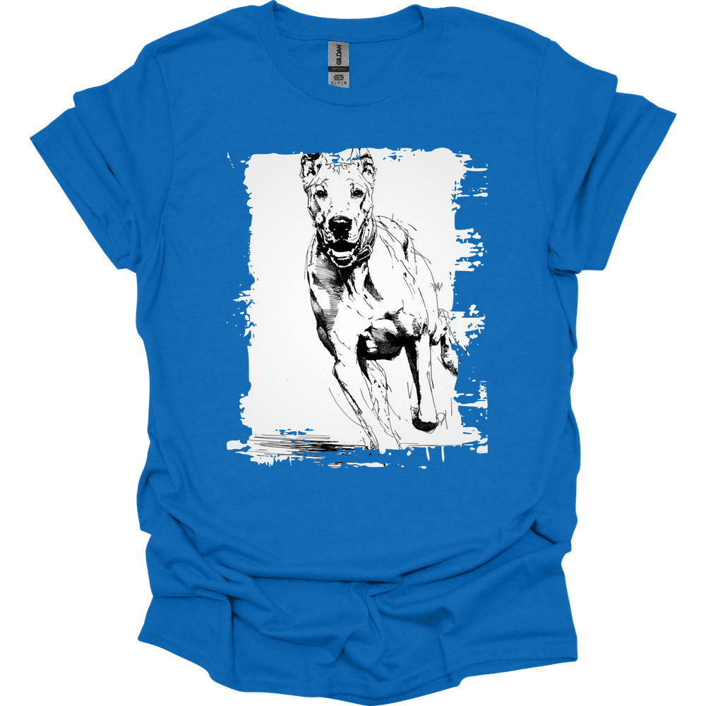 Great Dane - Running Dog T-Shirt - Royal