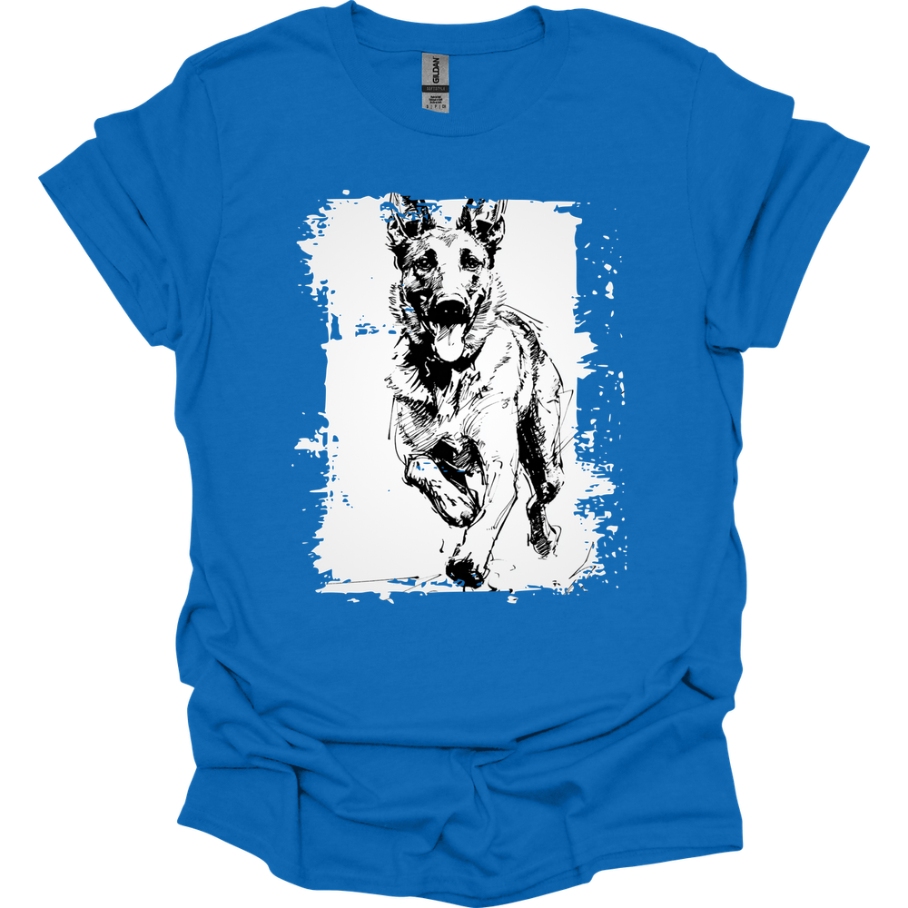 Dutch Shepherd - Running Dog T-Shirt - Royal
