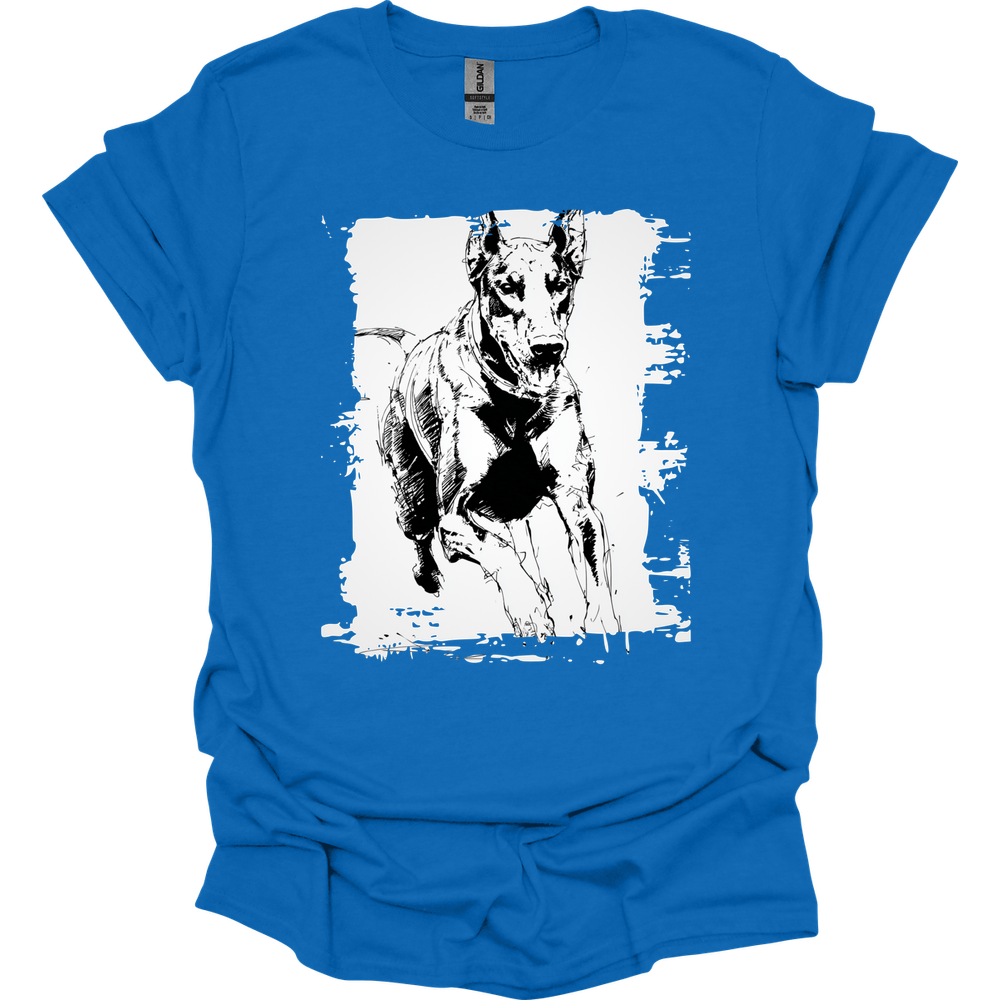 Doberman - Running Dog T-Shirt - Royal