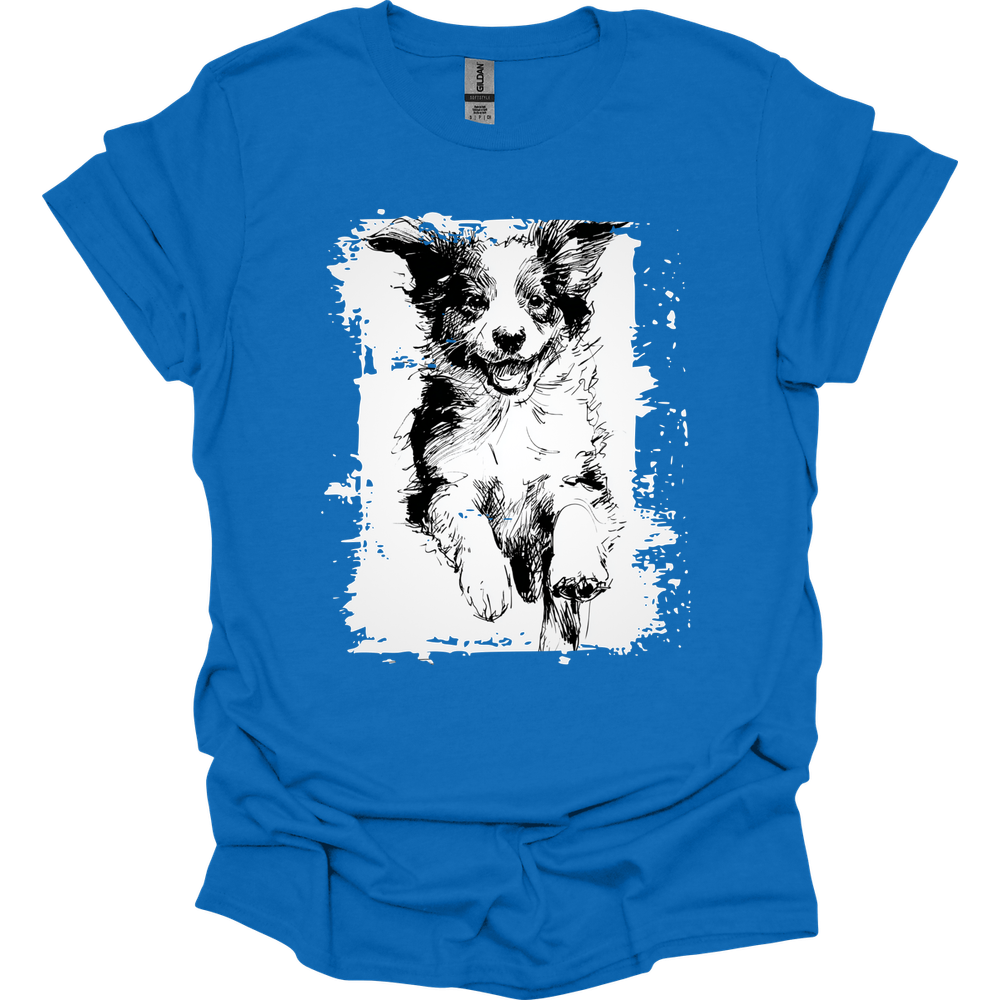 Miniature American Shepherd - Running Dog T-Shirt - Royal