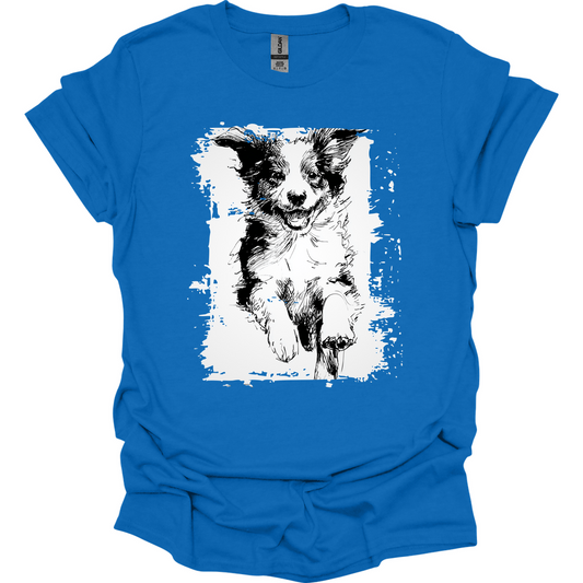 Miniature American Shepherd - Running Dog T-Shirt - Royal
