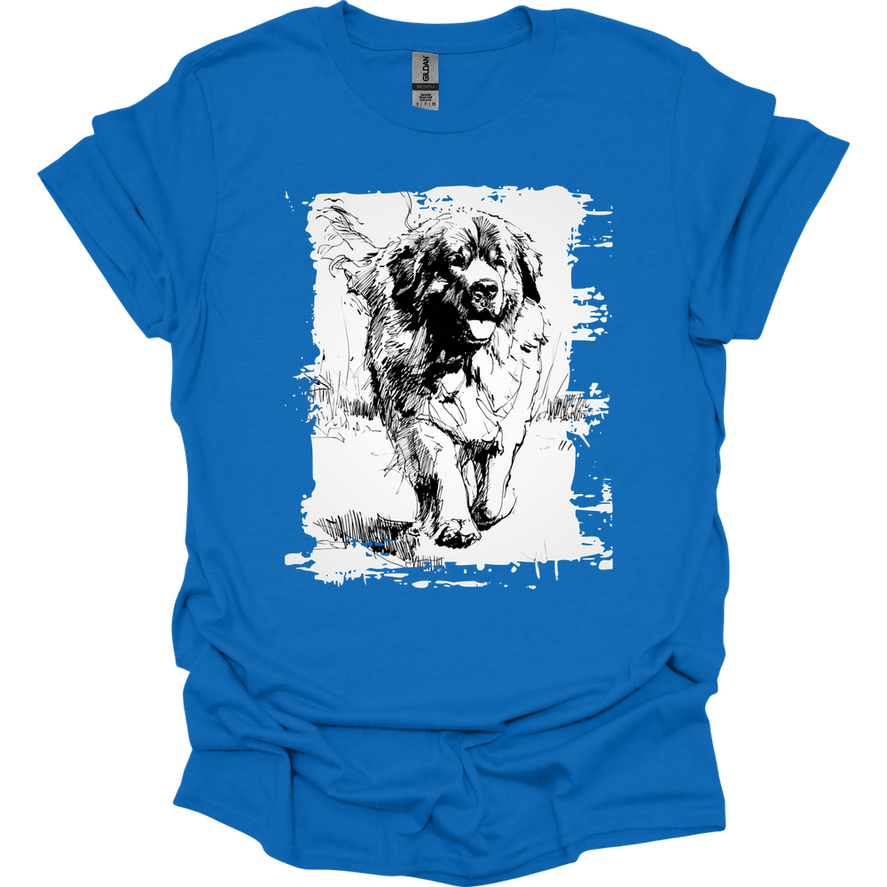 Newfoundland - Running Dog T-Shirt - Royal