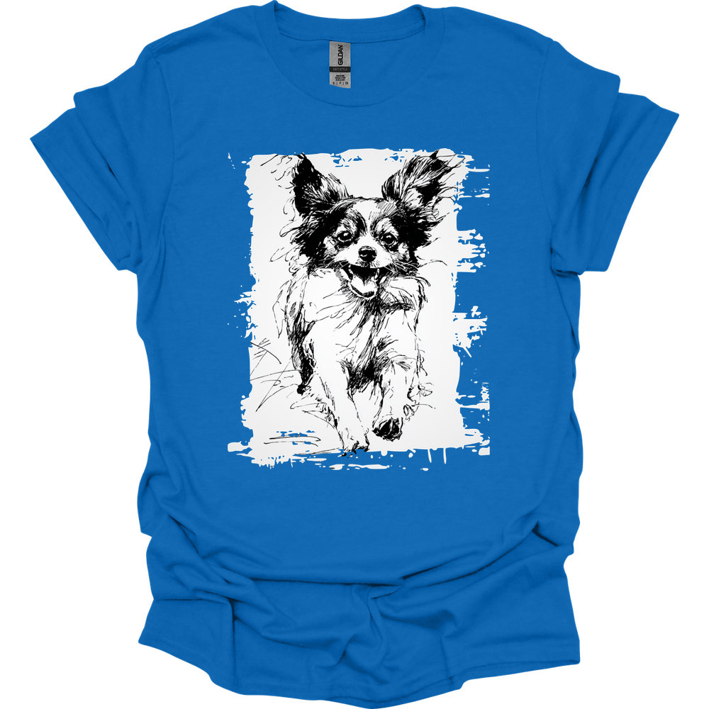 Papillon - Running Dog T-Shirt - Royal