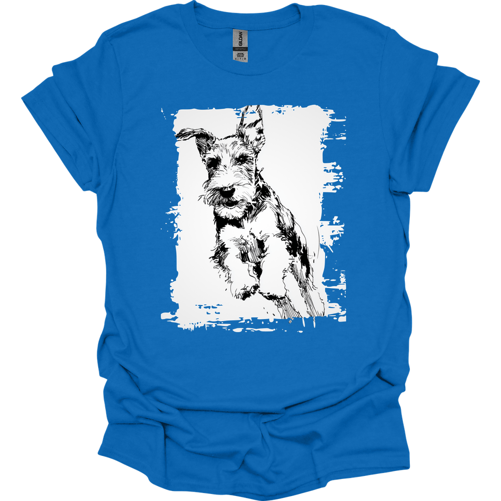 Kerry Blue Terrier - Running Dog T-Shirt - Royal