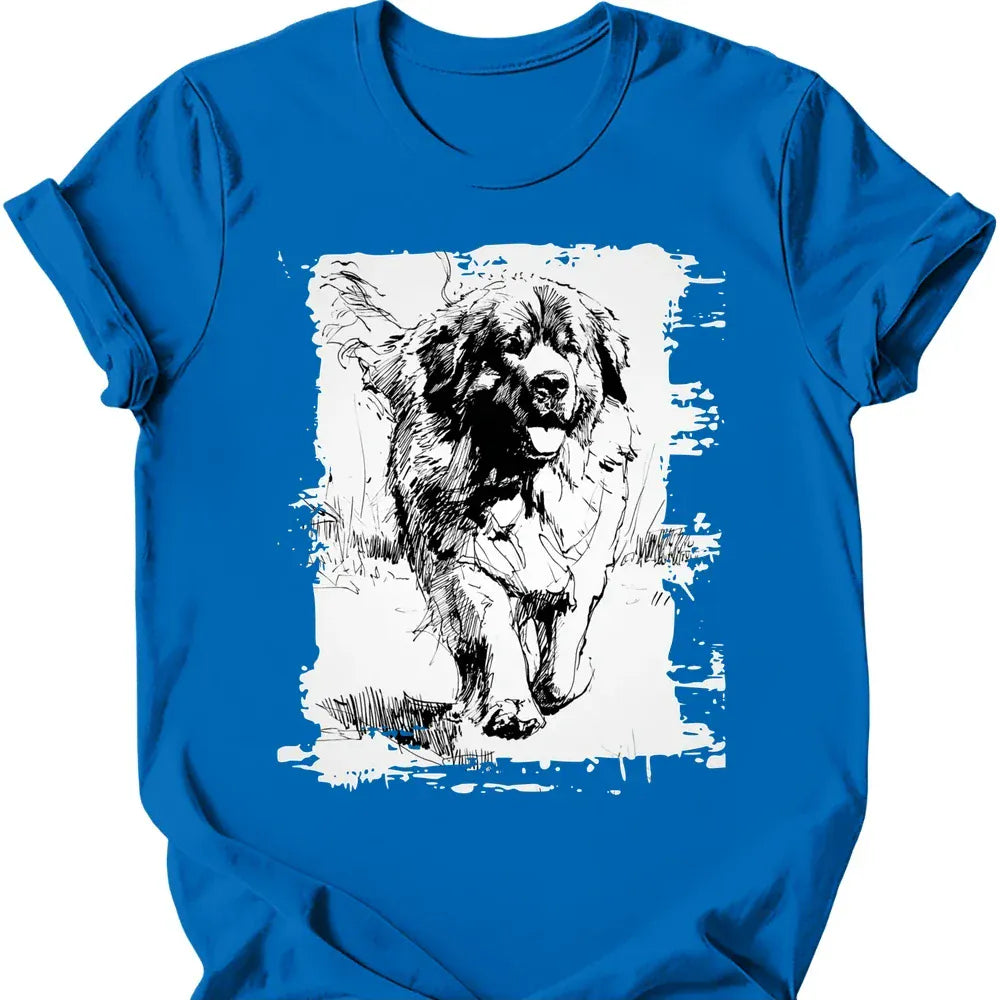 Newfoundland - Running Dog T-Shirt - Royal