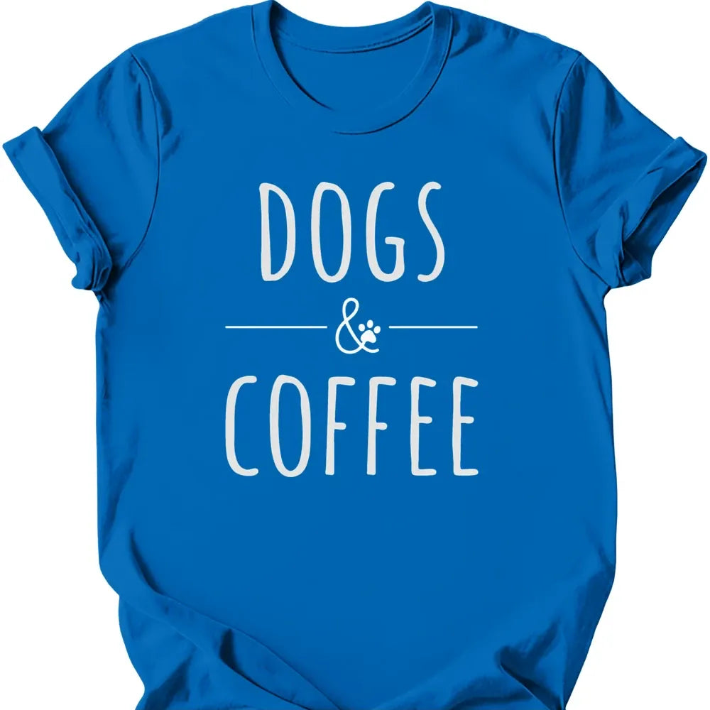 Dogs And Coffee T-Shirt - Royal