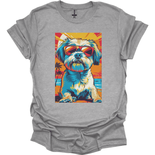 Shih Tzu - Summer Dog T-Shirt - Sport Grey