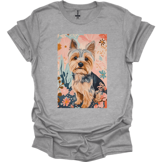 Yorkshire Terrier - Boho Dog T-Shirt - Sport Grey