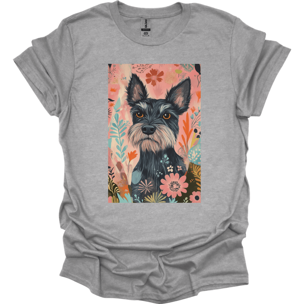 Paddledale Terrier - Boho Dog T-Shirt - Sport Grey