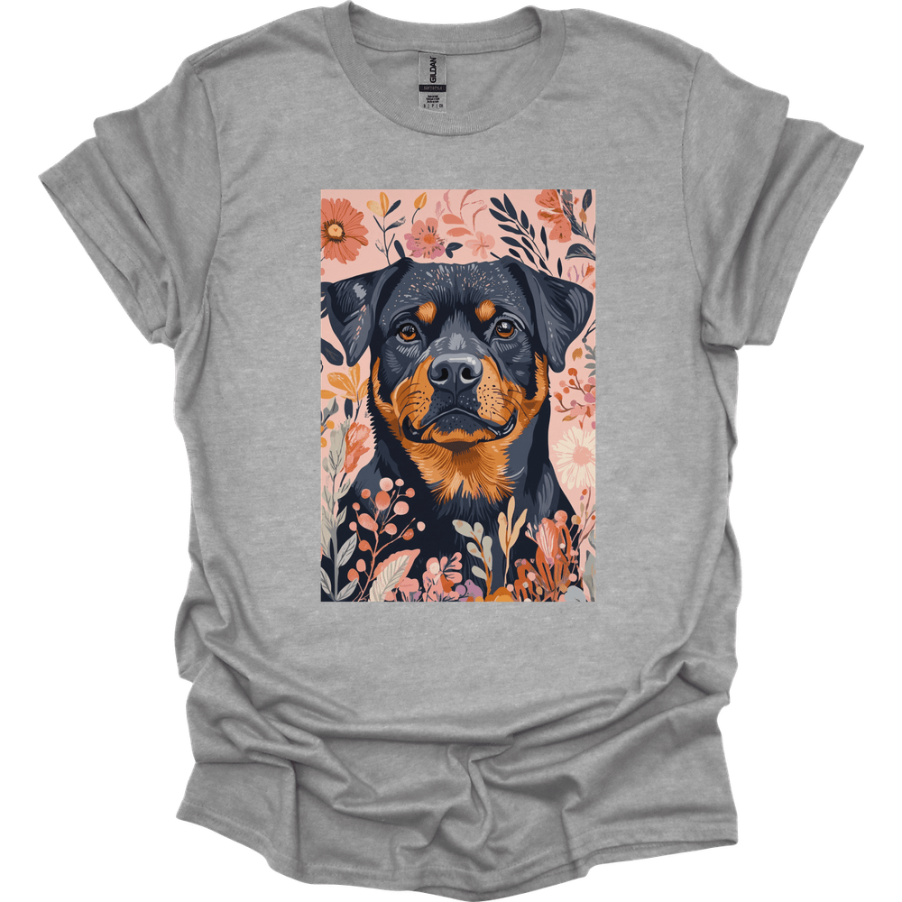 Rottweiler - Boho Dog T-Shirt - Sport Grey