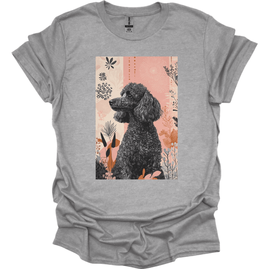 Poodle - Boho Dog T-Shirt - Sport Grey
