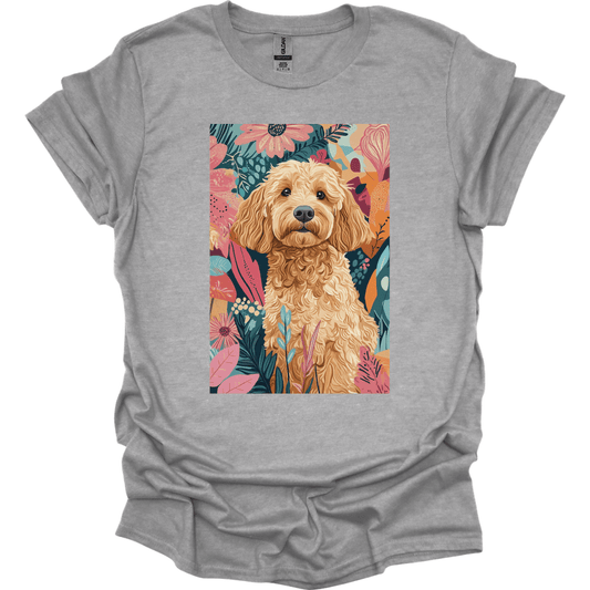 Golden Doodle - Boho Dog T-Shirt - Sport Grey