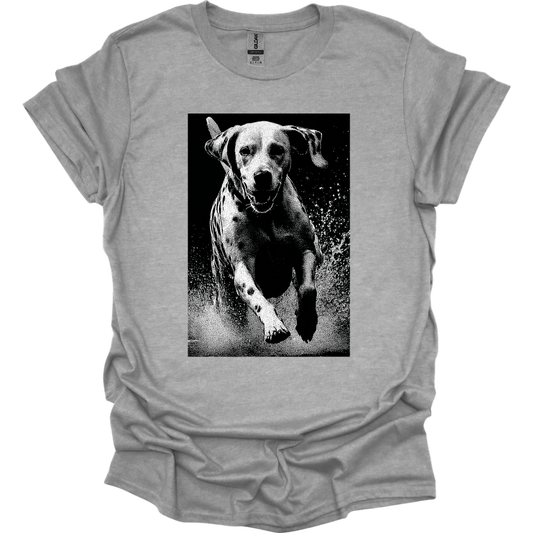 Dalmatian - Puddle Dog T-Shirt - Sport Grey