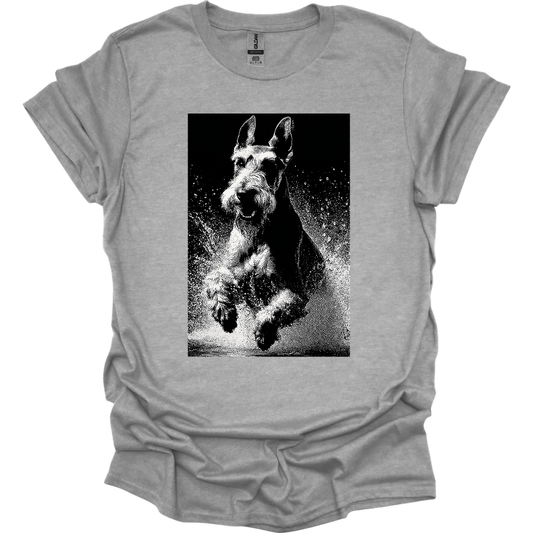 Giant Schnauzer - Puddle Dog T-Shirt - Sport Grey