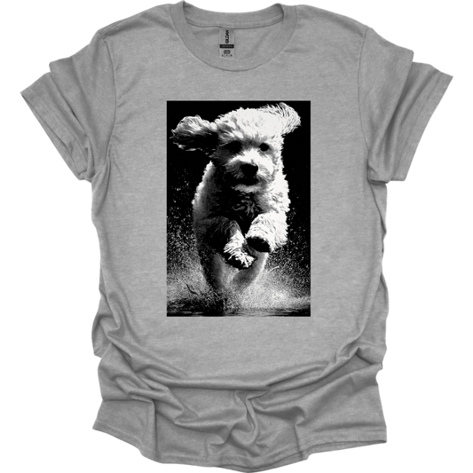 Cavapoo - Puddle Dog T-Shirt - Sport Grey