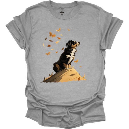 Bernese Mountain Dog - Fall Dog T-Shirt - Sport Grey