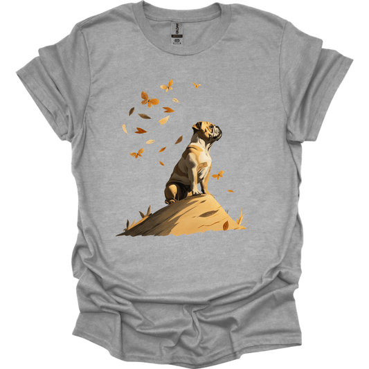 Bulldog - Fall Dog T-Shirt - Sport Grey