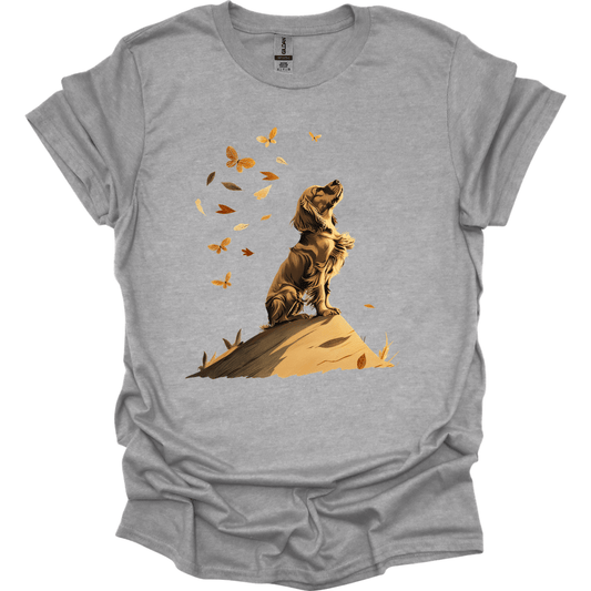 Cocker Spaniel - Fall Dog T-Shirt - Sport Grey