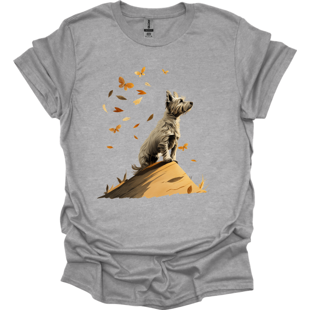 West Highland White Terrier - Fall Dog T-Shirt - Sport Grey