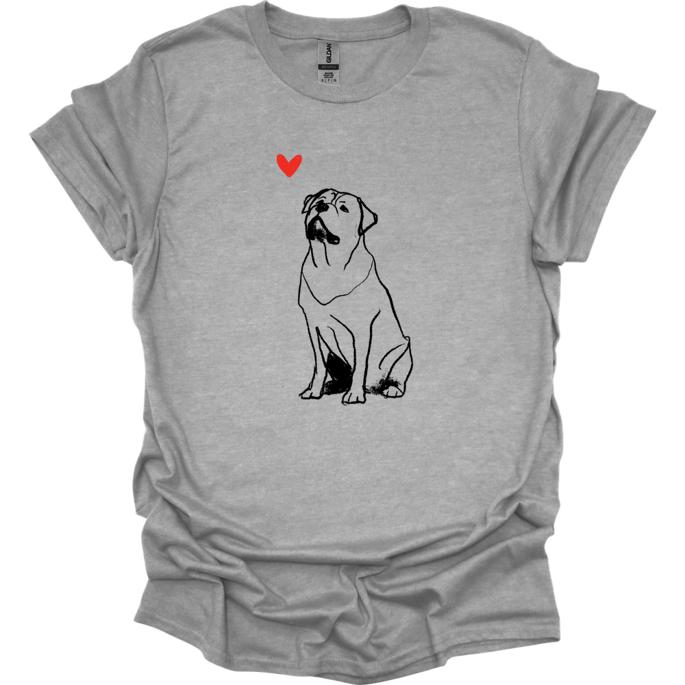 Rottweiler - Sketch Dog T-Shirt - Sport Grey