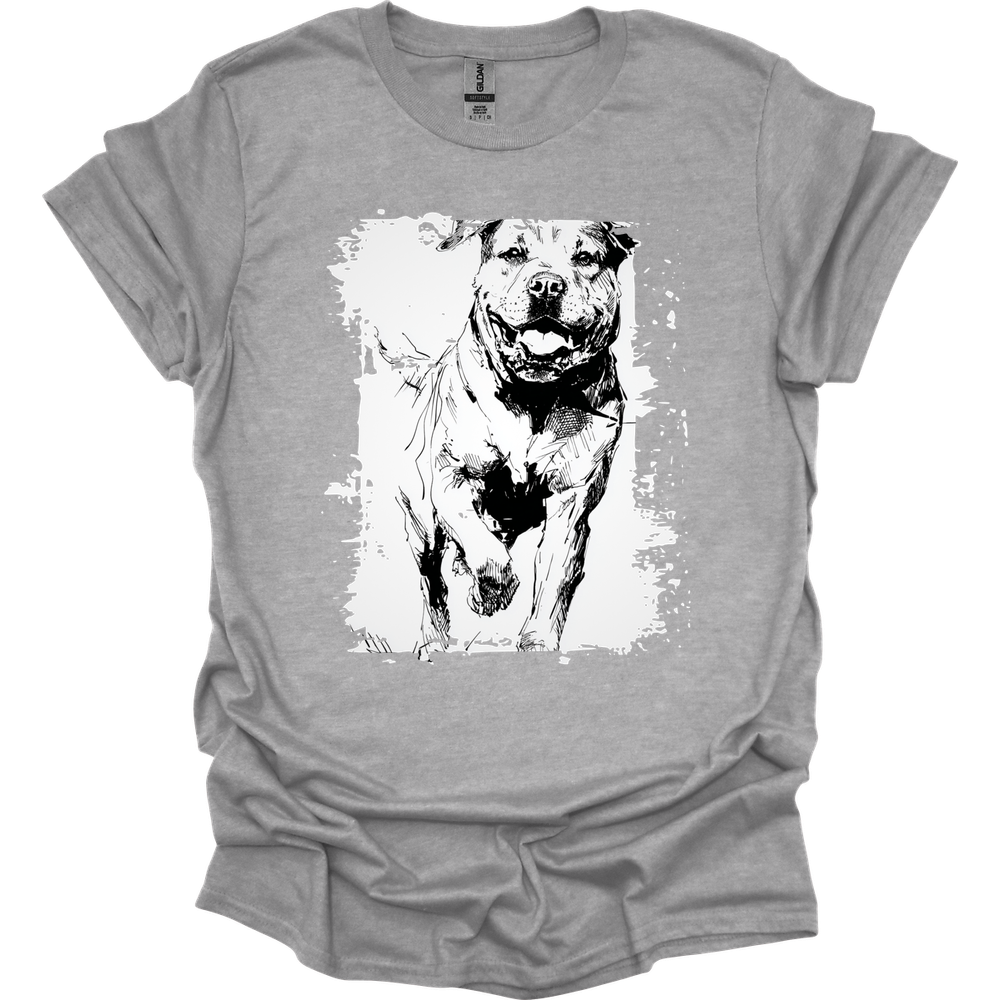 Rottweiler - Running Dog T-Shirt - Sport Grey