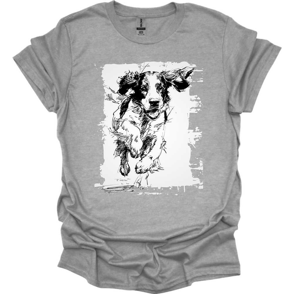English Springer Spaniel - Running Dog T-Shirt - Sport Grey