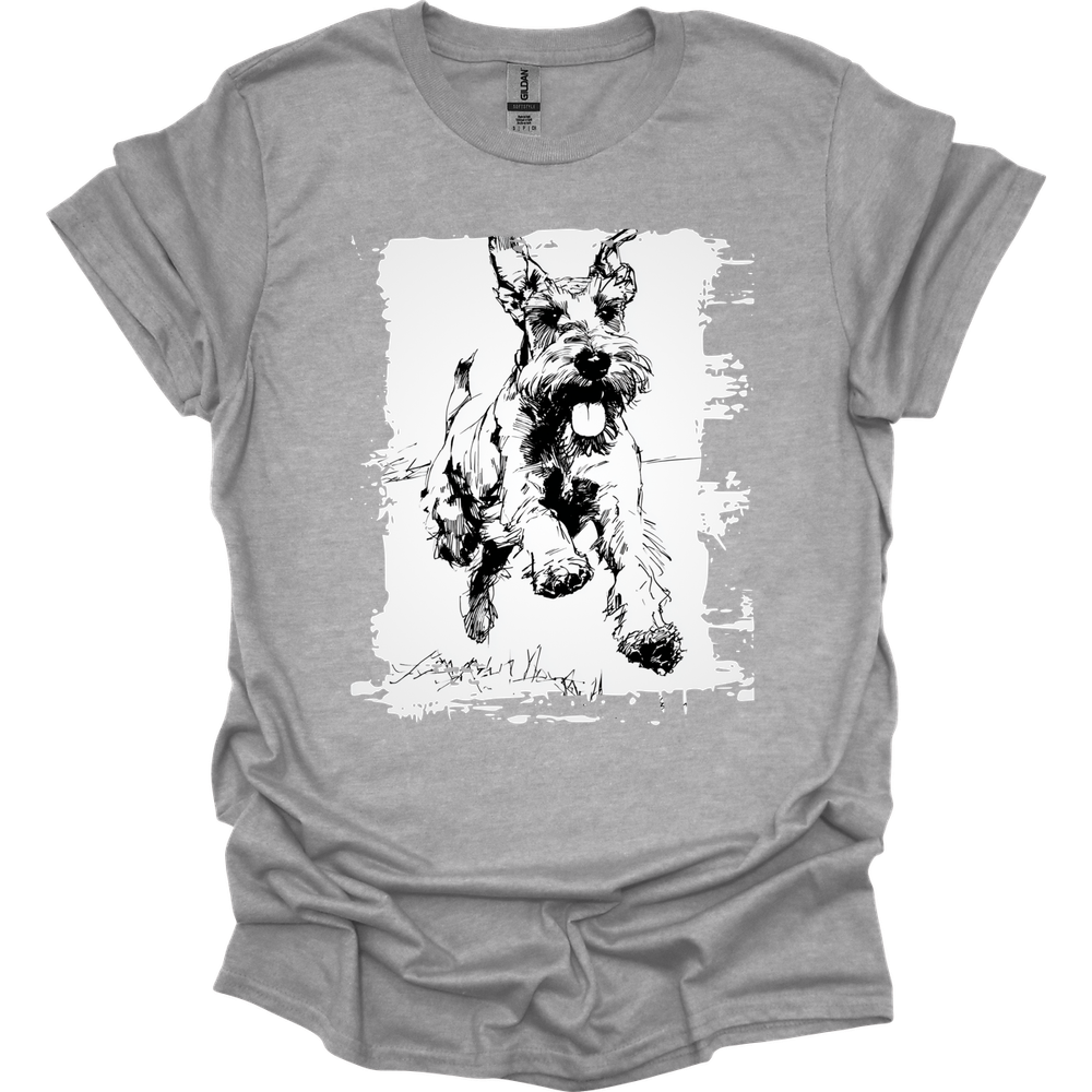 Giant Schnauzer - Running Dog T-Shirt - Sport Grey