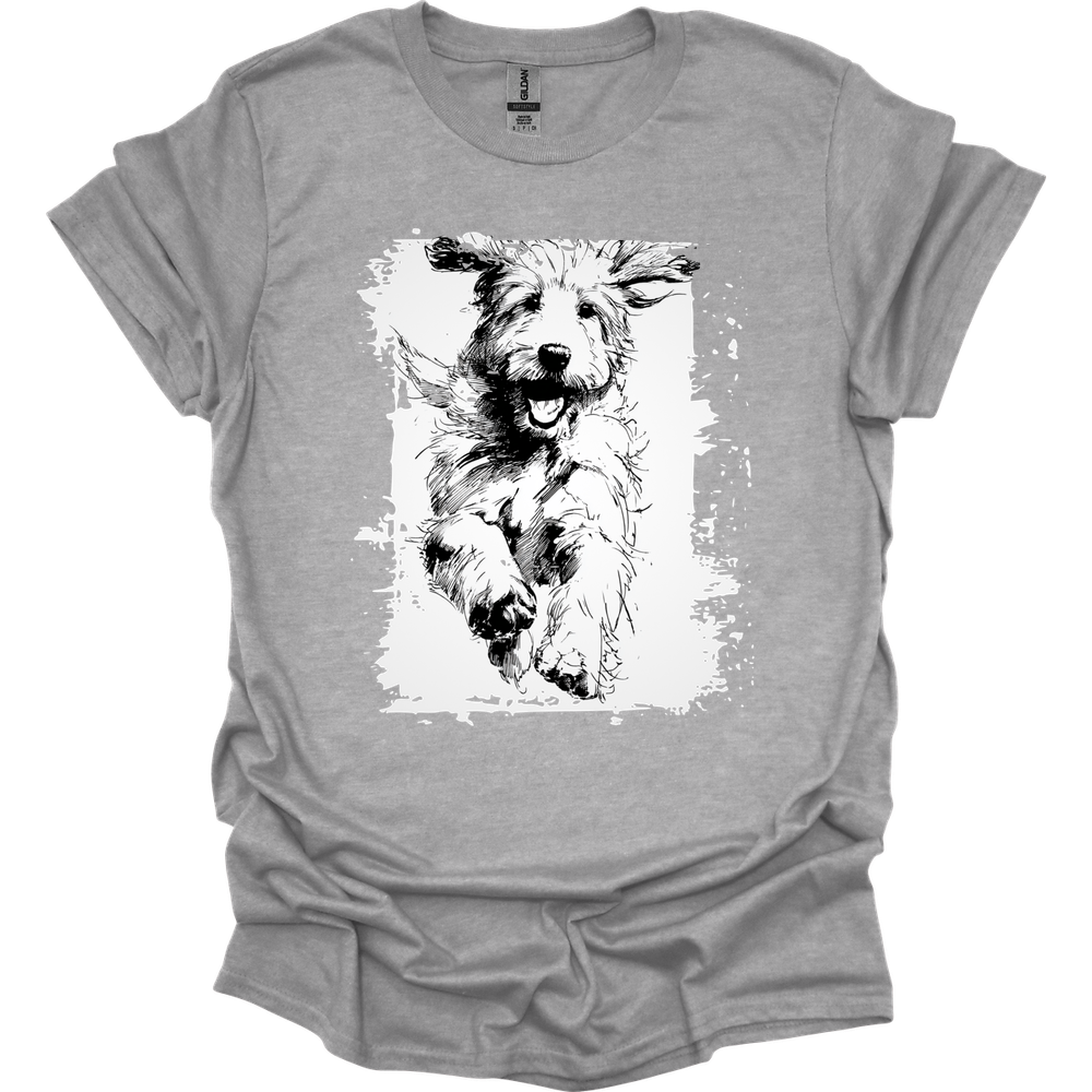 Golden Doodle - Running Dog T-Shirt - Sport Grey