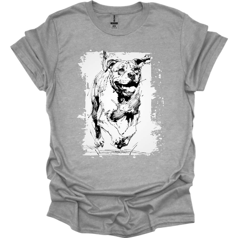 Mastiff - Running Dog T-Shirt - Sport Grey