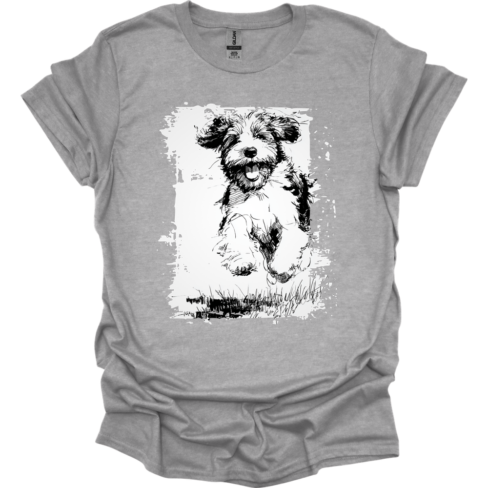 Portuguese Water Dog - Running Dog T-Shirt - Sport Grey