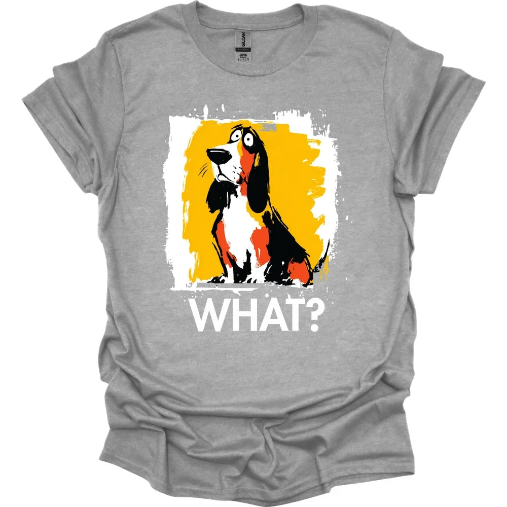 Basset Hound - What Dog T-Shirt - Sport Grey
