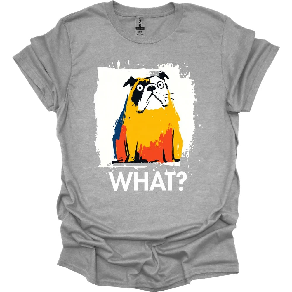 Bulldog - What Dog T-Shirt - Sport Grey
