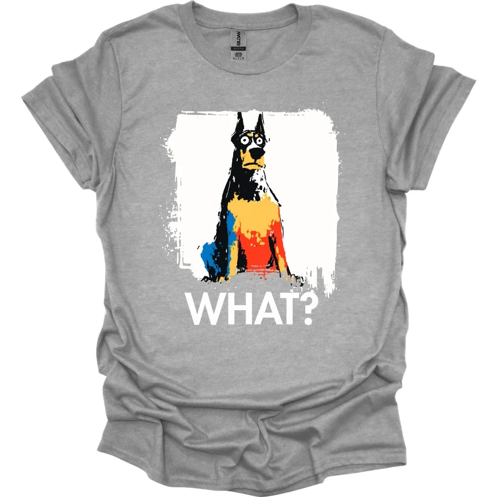 Doberman - What Dog T-Shirt - Sport Grey