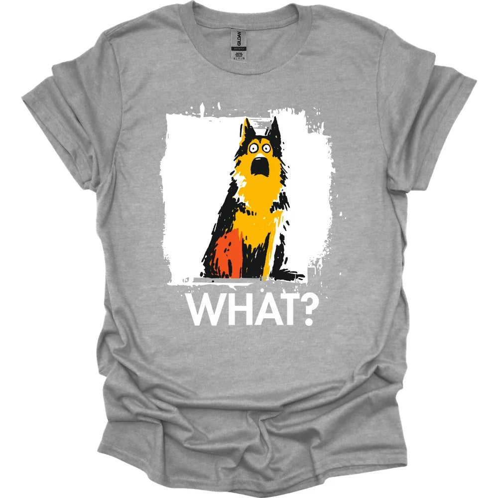 German Shepherd - What Dog T-Shirt - Sport Grey