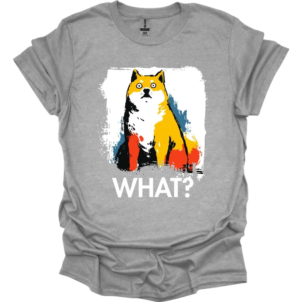 Shiba Inu - What Dog T-Shirt - Sport Grey