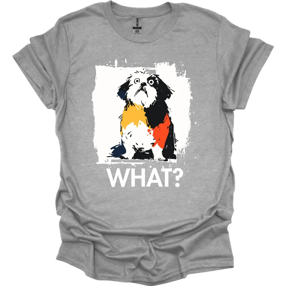 Shih Tzu - What Dog T-Shirt - Sport Grey