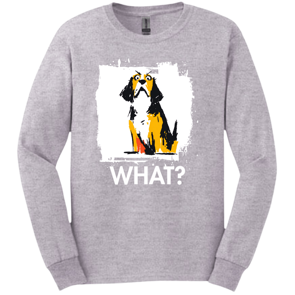 Beagle - What Dog Long Sleeve Tee - Sport Grey