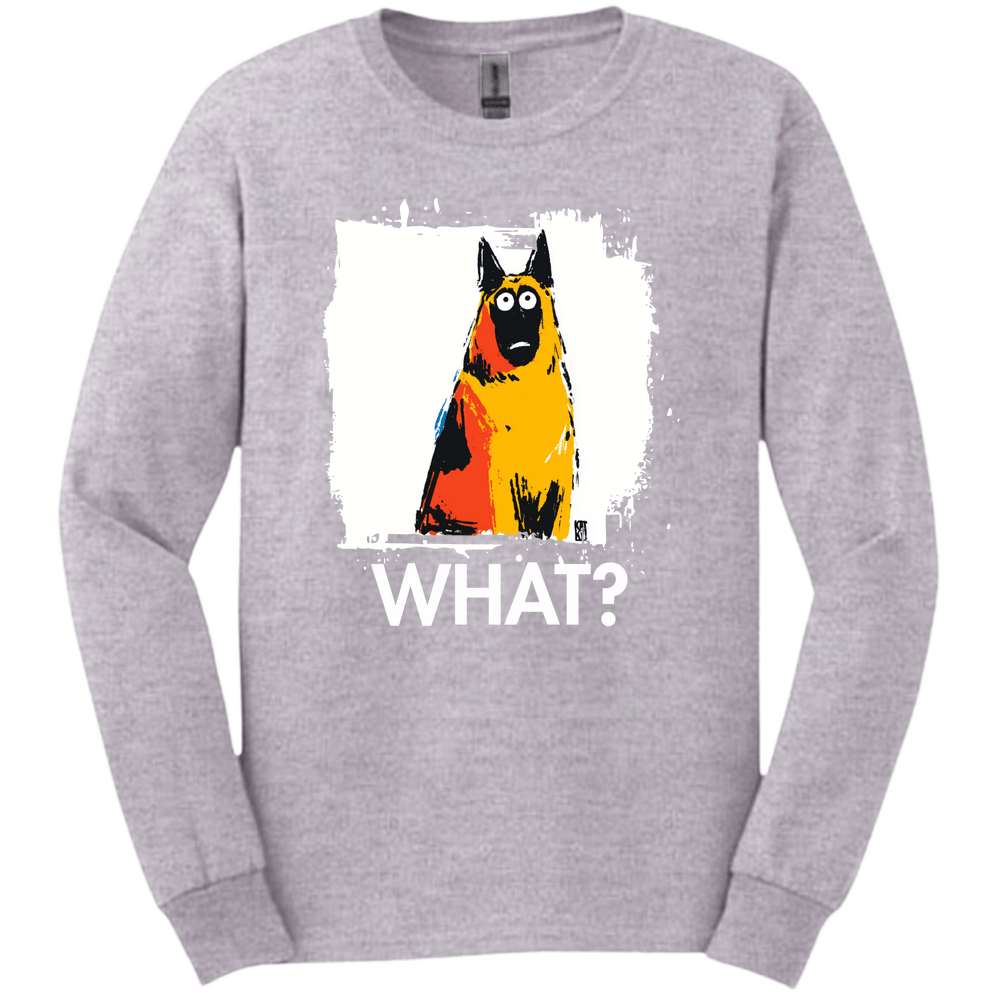 Belgian Malinois - What Dog Long Sleeve Tee - Sport Grey