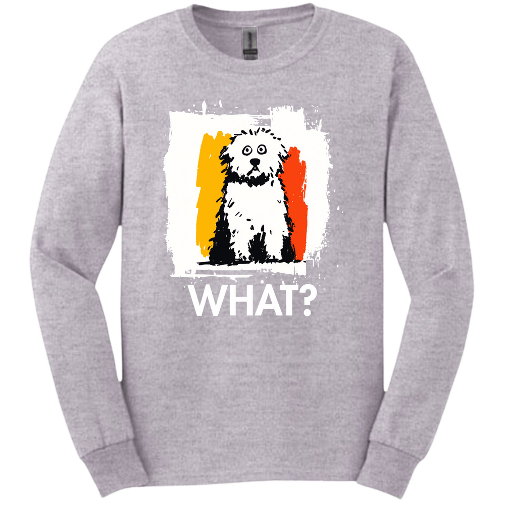 Bichon Frise - What Dog Long Sleeve Tee - Sport Grey