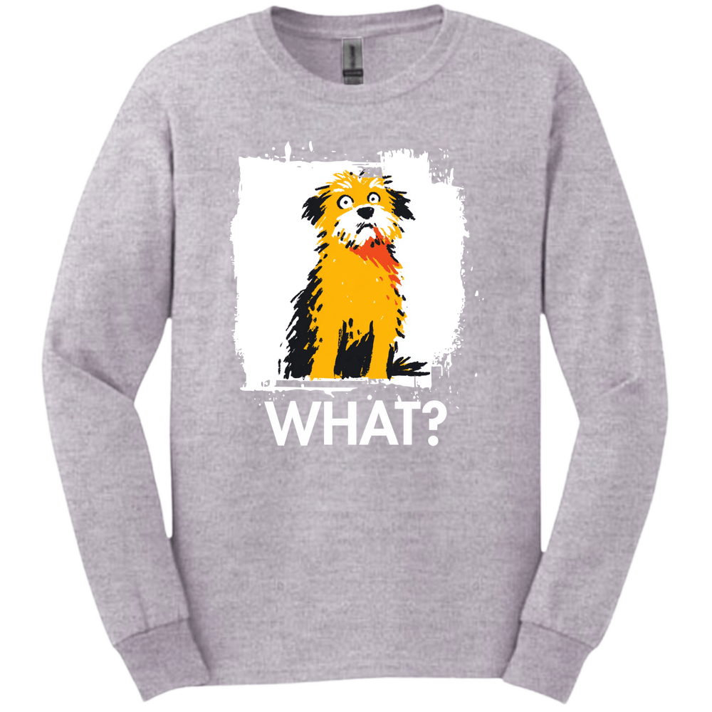 Cavapoo - What Dog Long Sleeve Tee - Sport Grey